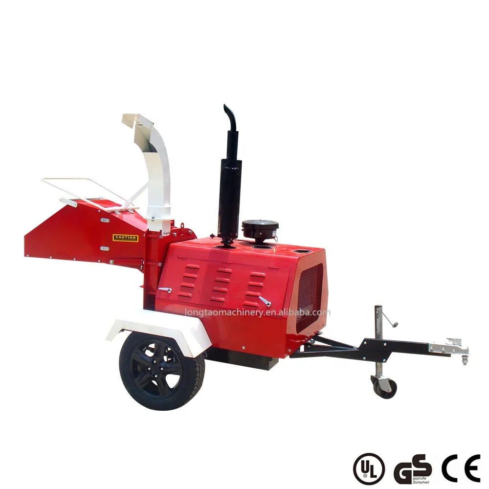 ATV mobile diesel wood chipper shredder 40hp 50hp 60hp 80hp with CE certificate