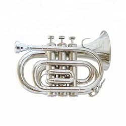 SEASOUND OEM Дешевый никелевый мини-карманный трубочный инструмент, тромпет JYPT406N