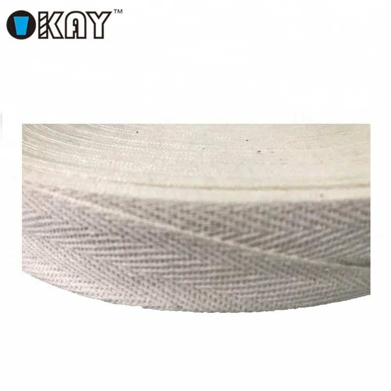 1 inch 100% Cotton Twill Herringbone Webbing Tape