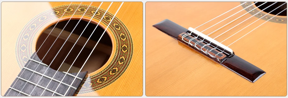 Smiger Handmade Solid Cedar 39 inch professional classical guitar Ebony fretboard