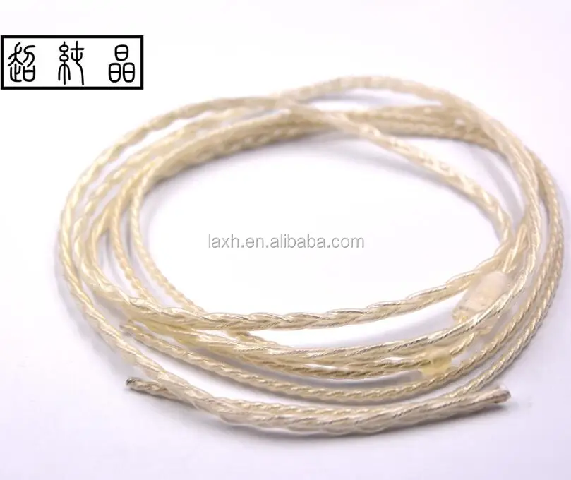 Чистый серебряный кабель для наушников с полиэтиленовой Оболочкой в 4 волнах