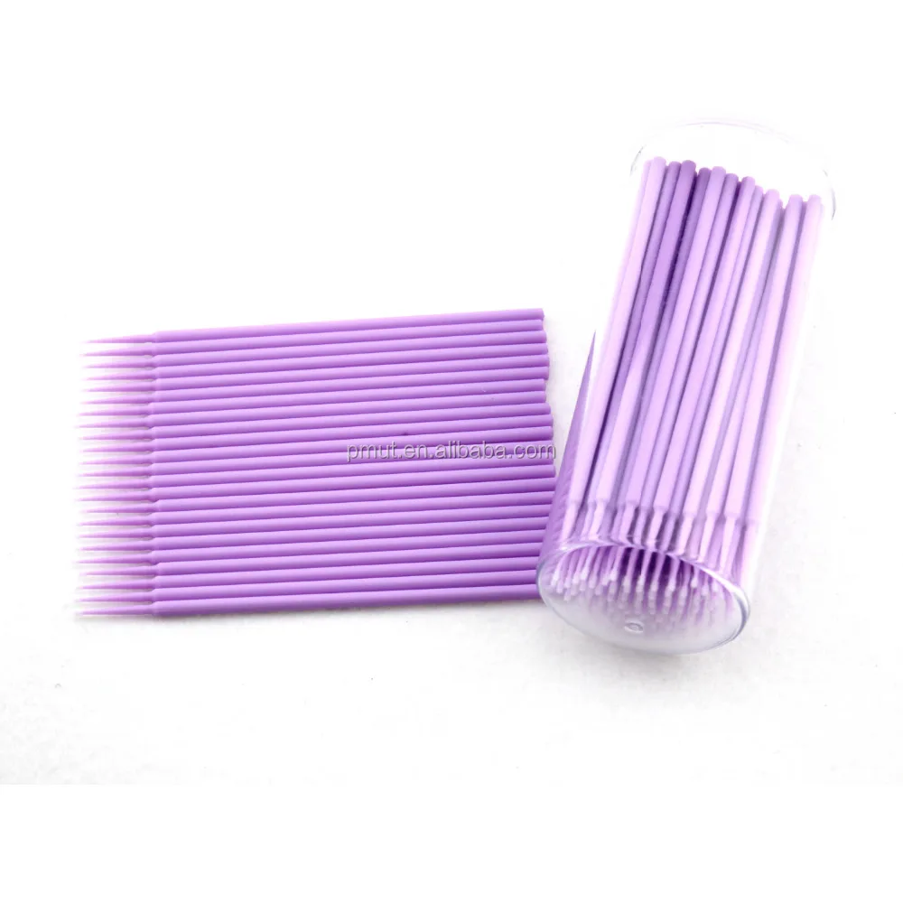 
pvc container packing 100pcs/barrel dental micro brush applicator 