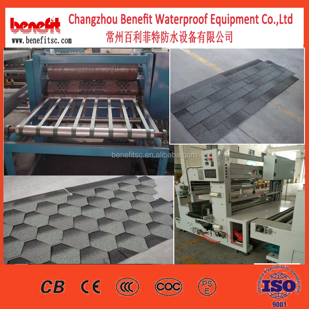 Building material automatic asphalt shingle production line china supplier,roof tile making machine