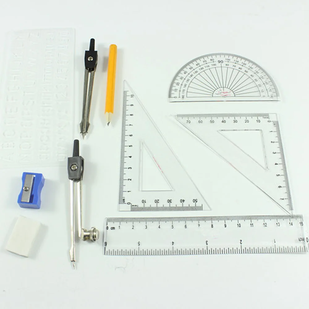 New design and high quality 10pcs math set for school