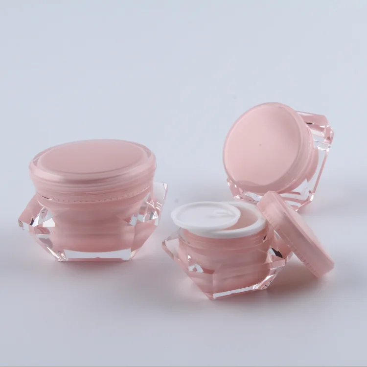 beauty diamond acrylic empty cosmeteic cream jar 5g 15g 30g 50g