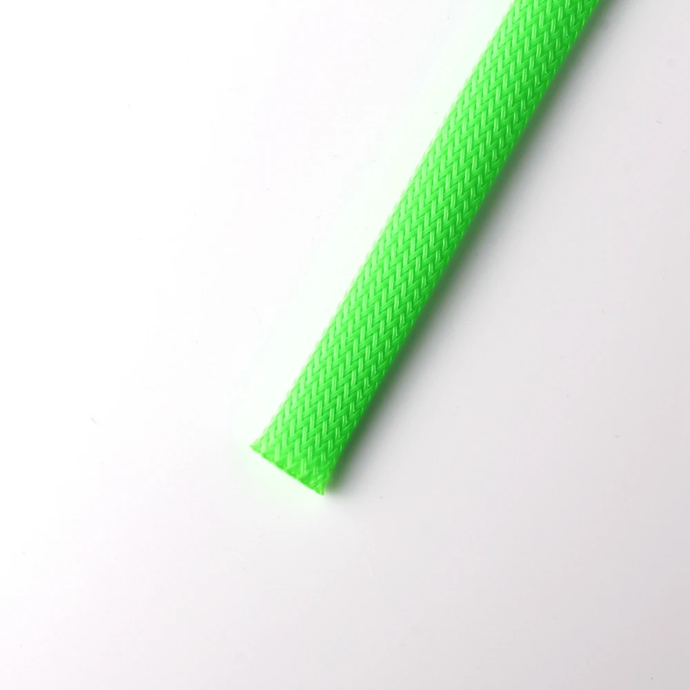 10.5mm green Flame Retardant Woven Woven Cable Braided Wrap