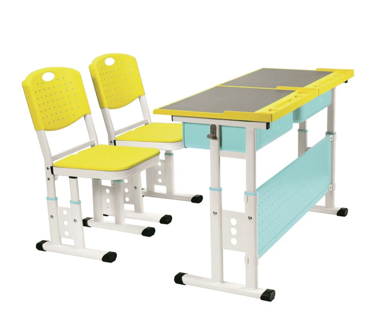 modern hot sale 2 seats fix school furniture wholesale primary school furniture