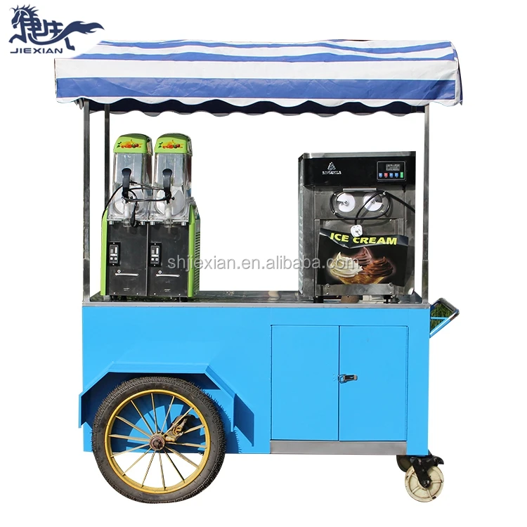 JX-IC160 Mobile hand push ice cream /juice  food cart for sale