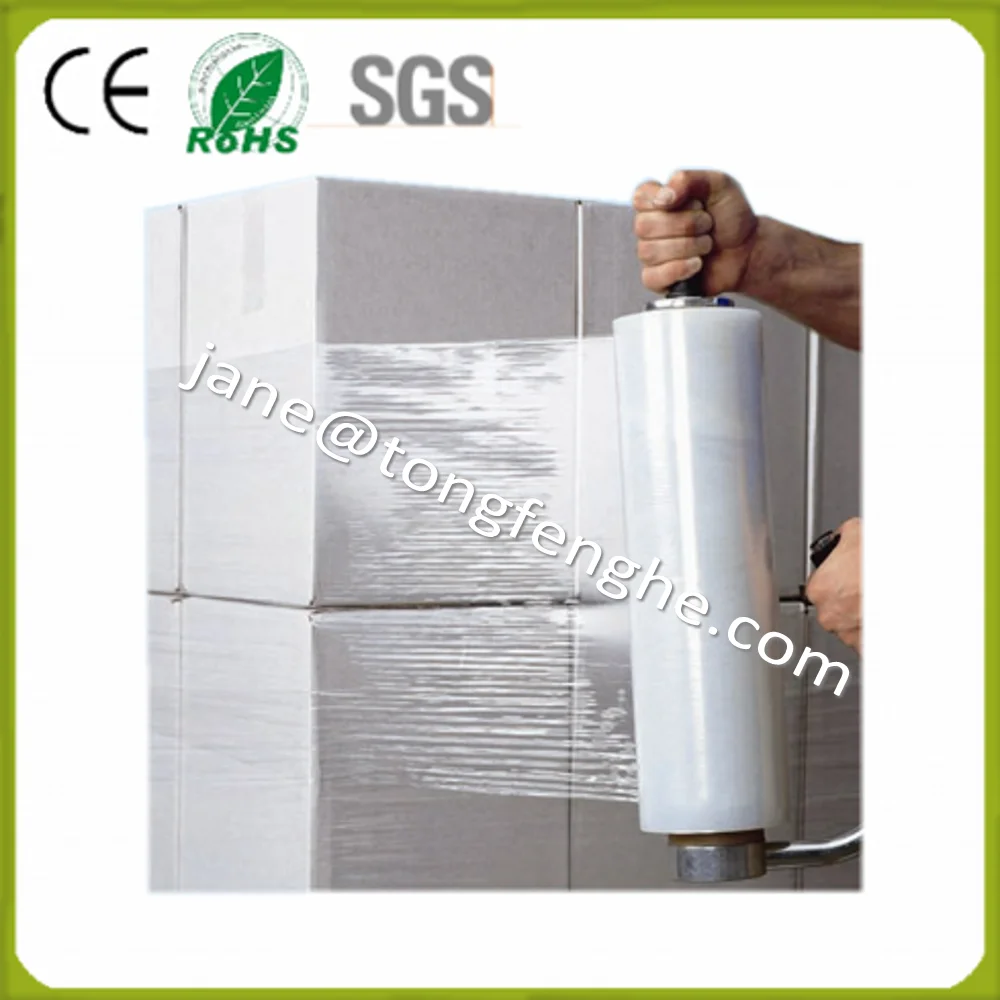 17mic x 500mm LLDPE manual cheap stretch film price