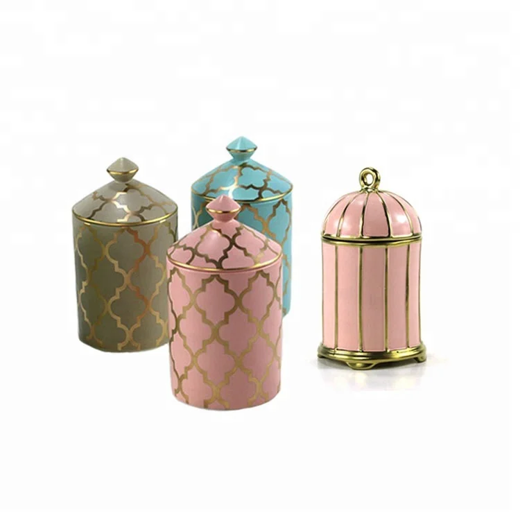 Лидер продаж, керамическая банка для свечей, язычковый диффузор, подарочные наборы для свечей