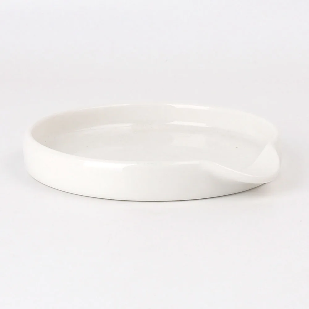 5 inch White Ceramic Porcelain Coffee Tea Bag Rest Holder Dishes Plates