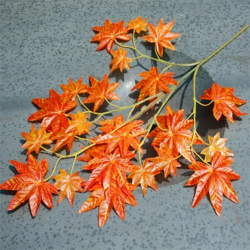 cheap outdoor decorative large autumn japanese red yellow leaves plant plastic artificial maple trees