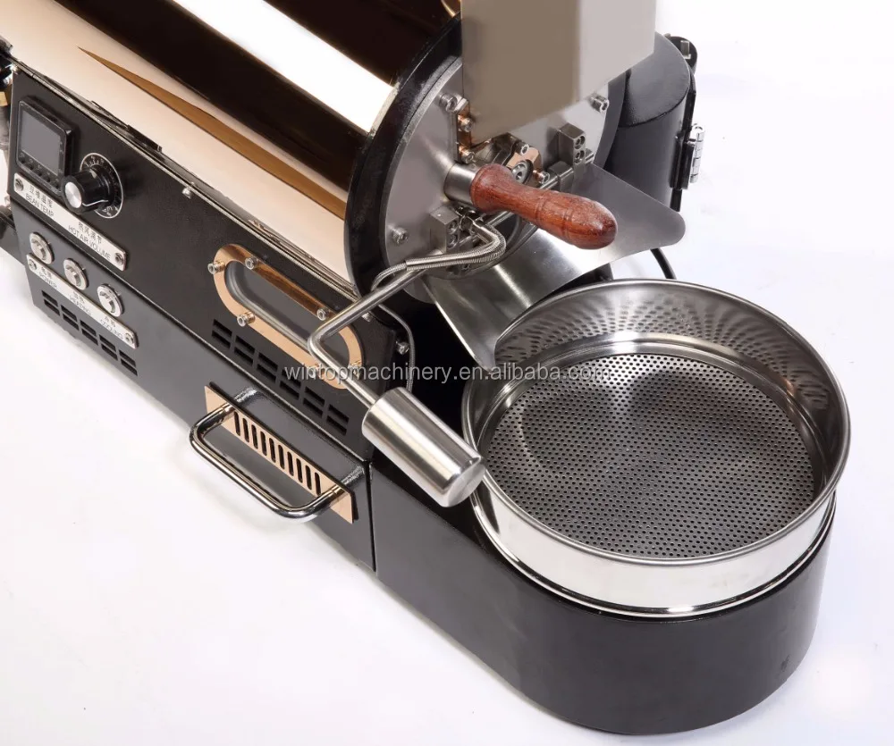 Wintop mini carbon steel 300g coffee roaster machine lpg gas coffee bean roasting machines for Home Shop Office Hotel use