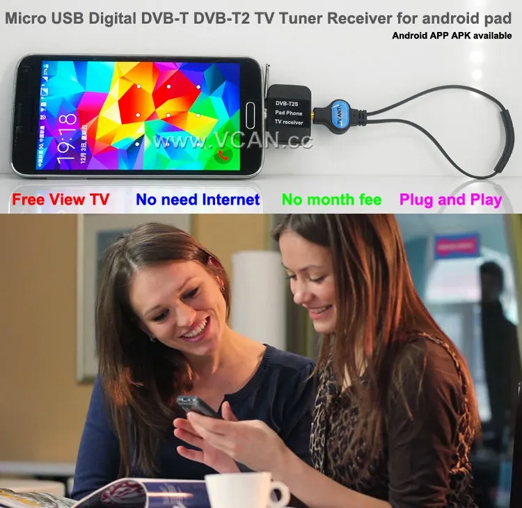 DVB-T2I Android DVB-T2 DVB-T mini dvb-t usb stick digital tv receiver for Phone Pad Micro USB TV tuner
