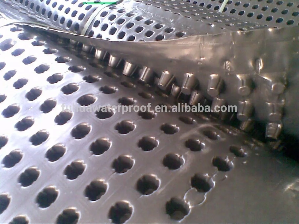 0.6mm thickness 20mm dimple height HDPE drainage plastic waterproof sheet