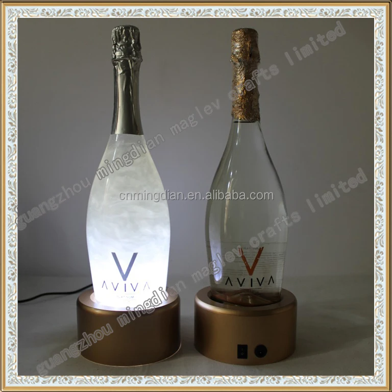 acrylic liquor bottle glorifier stirring display stand, OEM design acrylic illuminated bottle display stirrring glorifier base