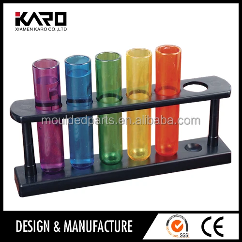 Wine Test Tubes Shots With Plastic Portable Racks for Bar Using