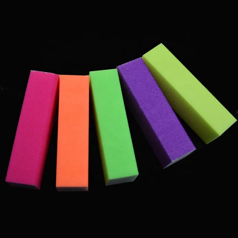 
5pcs/lot Hot Manicure Nail Buffer Block Neon Color Buffing Sanding Buffer Block Nail File Art Tips 