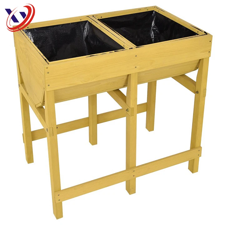Hot Sale Cheap Wood Planter Garden Bed Box Stand For Backyard