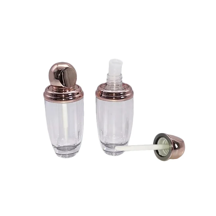 
Glass lip gloss tube with brush glass lipstick tube packaging 