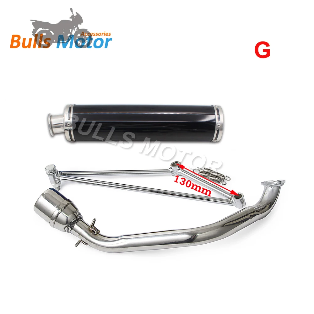 High performance scooter full exhaust system for GY6 125cc 150cc Yamahaes 100 China spare parts