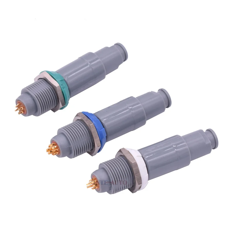 PAG M14 straight connector 2 3 4 5 6 7 8 9 10 14 pin female male plastic push-pull connector for medical instrument