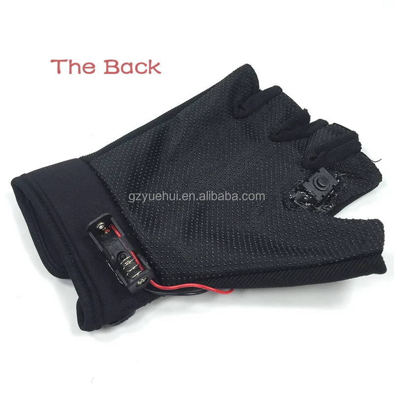 Newstyle 6 Color Party Diy Decorative Led Gloves Holiday Lights EL Fluorescent Halloween Gloves for Glow In Dark Party Supplies