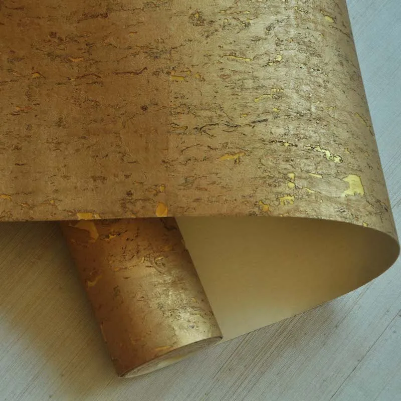 2018 New Style Of Luxury Hotel And Restaurant Golden Cork Wallpaper For Walls Design