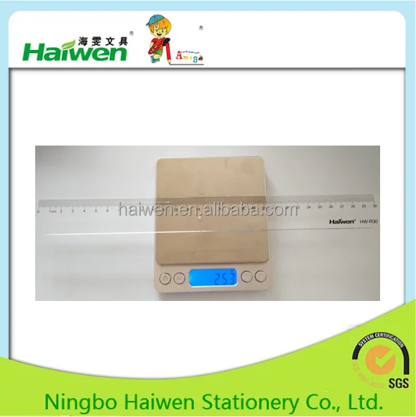 Haiwen 30cm ruler HW-R30 office 30cm single ruler high quality plastic ruler
