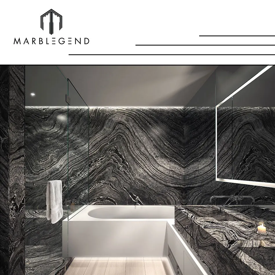 
wall decorative panel kenya black Marble Aluminum Honeycomb Composite Panels 