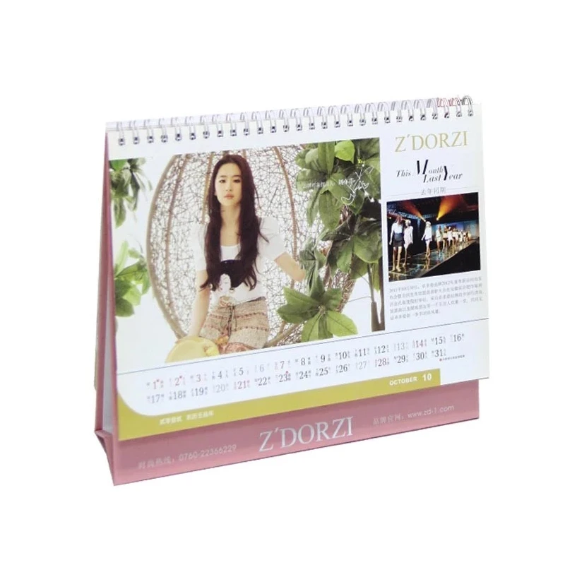 
 Custom Printing Tear Off Spiral Binding Desk Calendar  