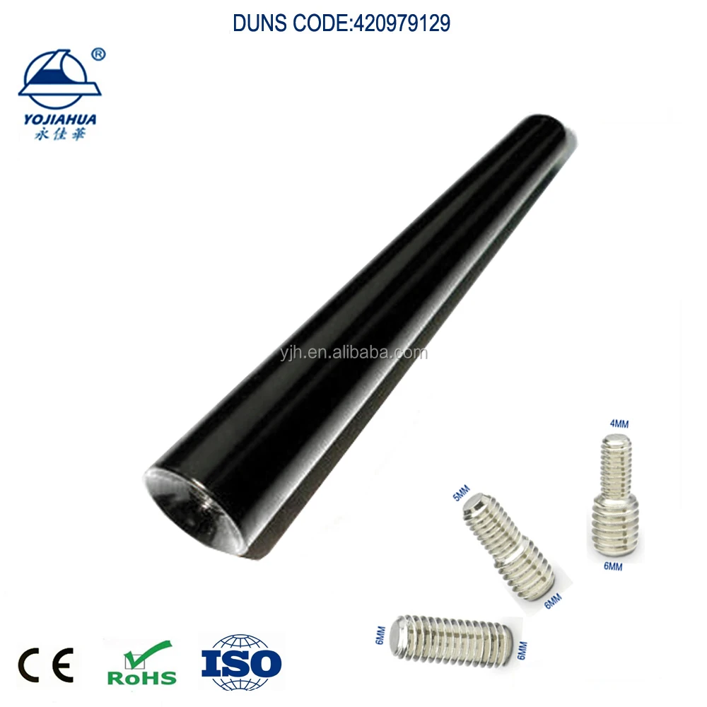 Горячая Распродажа универсальная короткая черная алюминиевая автомобильная антенна мачта/алюминиевая антенна мачта для автомобиля/алюминиевая антенна мачта