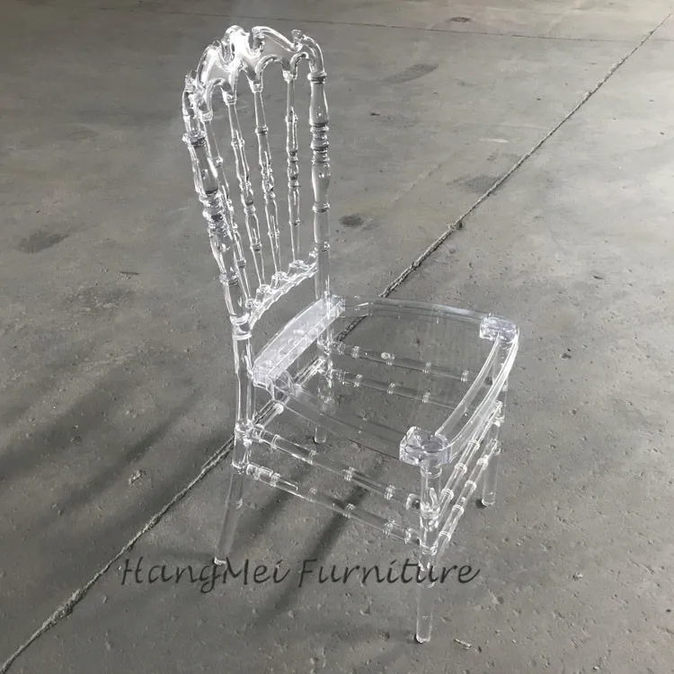 Transparent clear Crystal Pc Resin Wedding Royal Chiavari Chair
