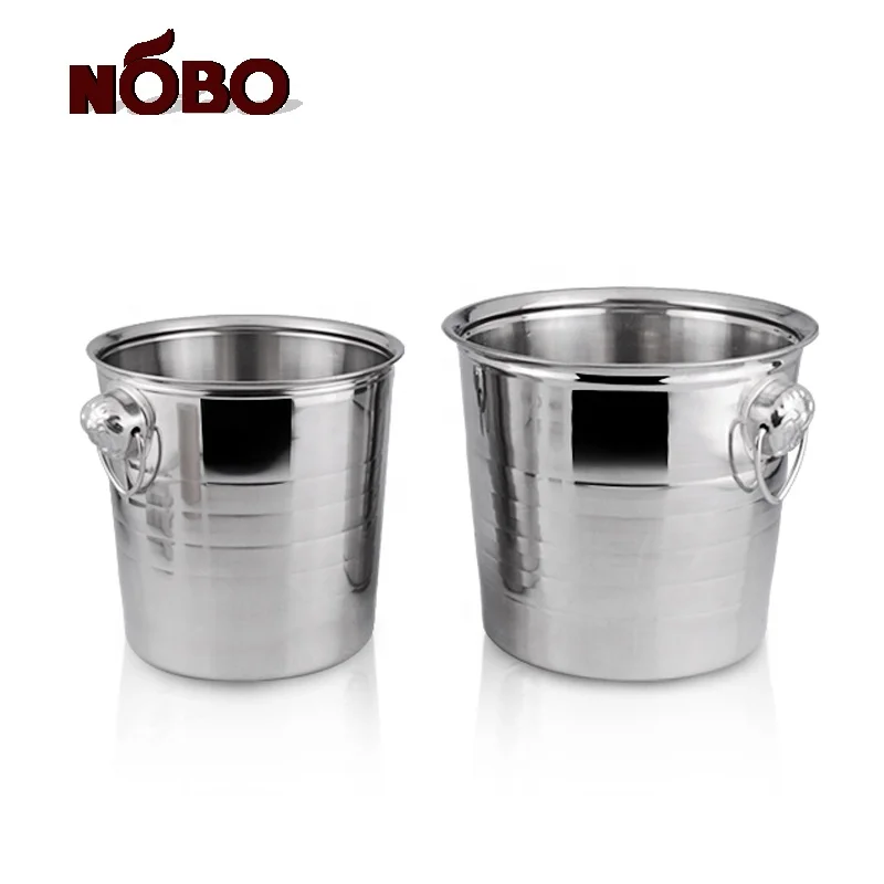 Wine Chiller Cooler champagne bucket Stainless Steel 5 Gallon Metal Bucket with Handle