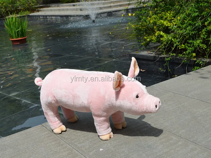 High quality plush cute pig toy seat stool stuffed plush pink big pig chair toy