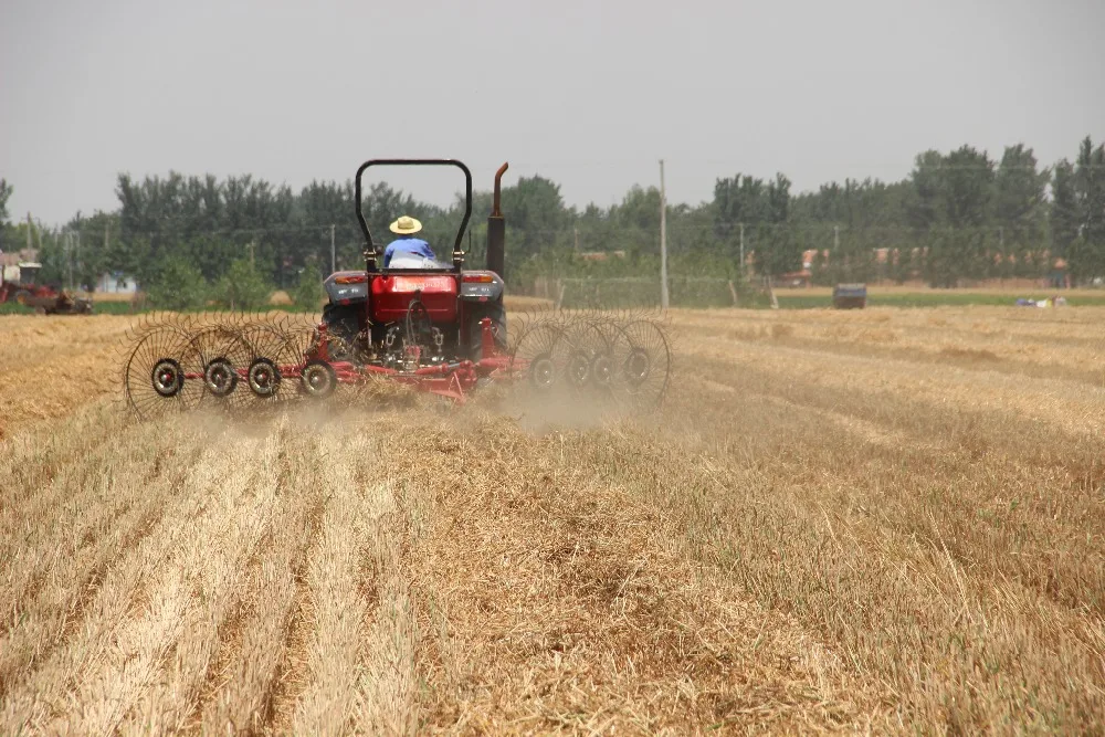 
China cheap price mini agricultural hay finger wheel rotary rake machine for sale 