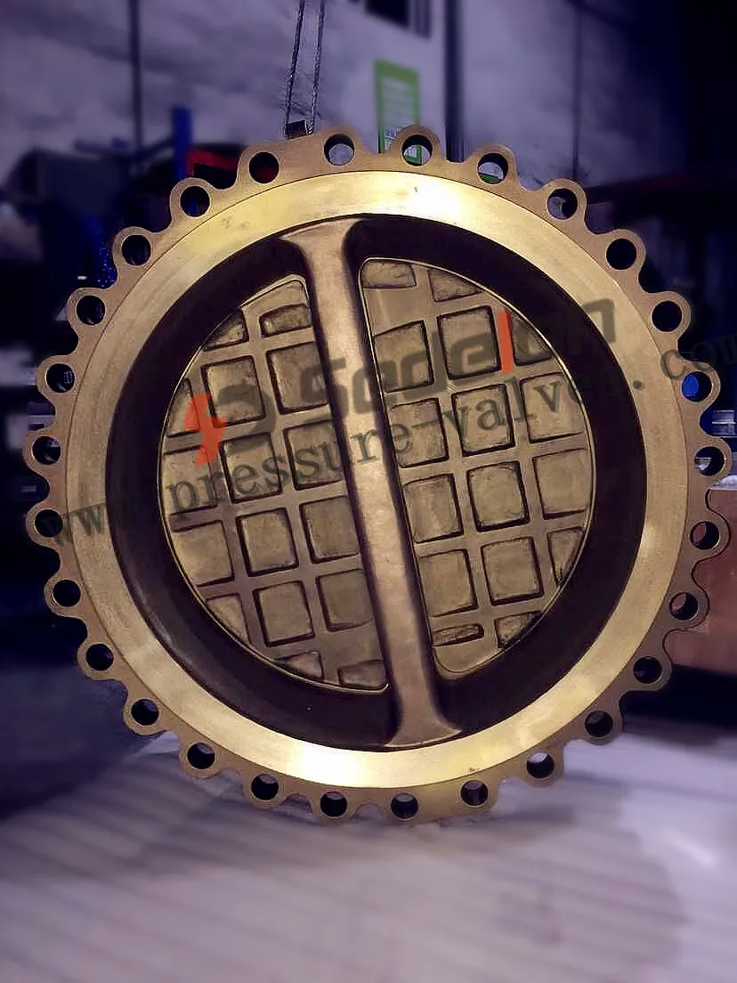 Wafer /lug type engine marine bronze C95800 butterfly valve