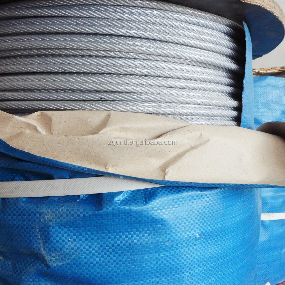 Manufacture 316 7x19 6mm stainless steel wire rope