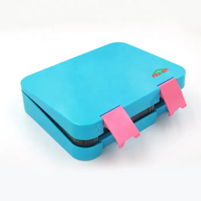 food storage container 6 sections ABS material leakproof kids plastic bento lunch box
