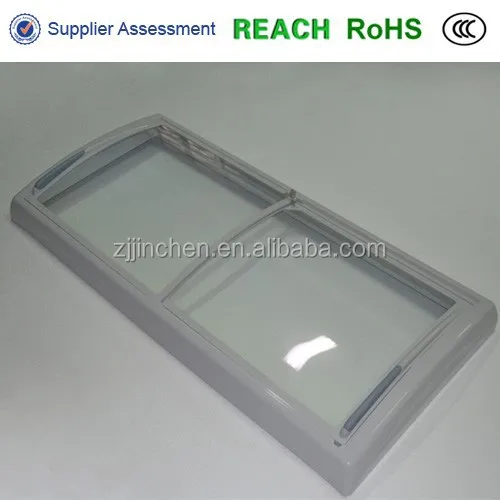 horizontal freezer glass door