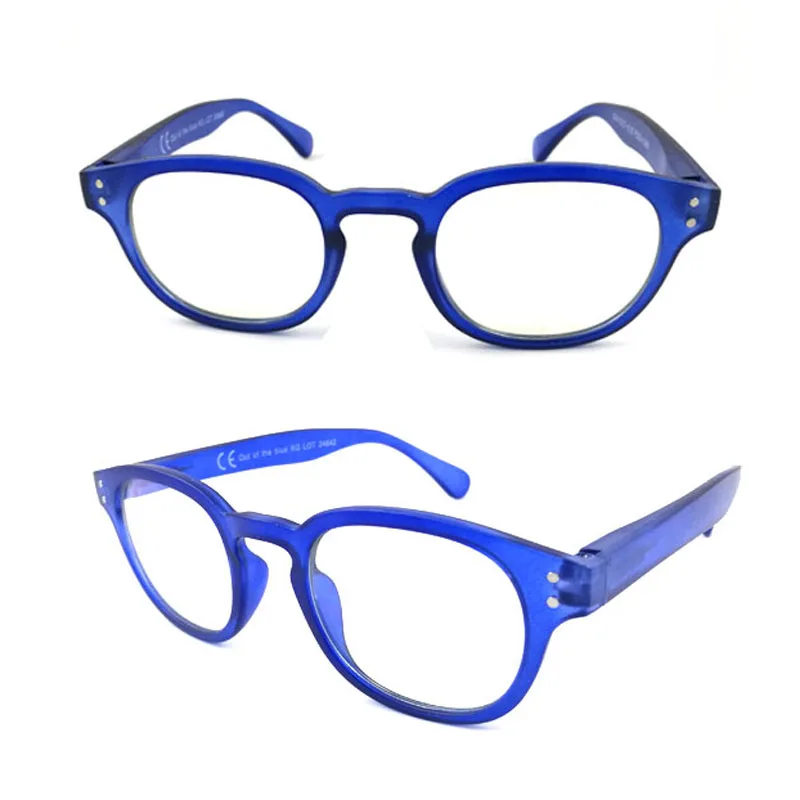 Cheap plastic Blue block  reading glasses