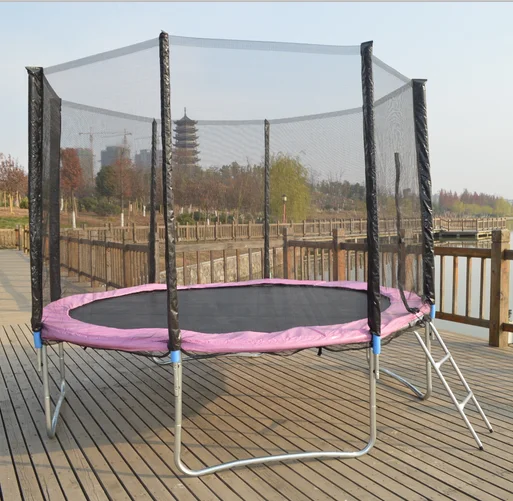 
New design 10ft Pink green blue trampoline round with Safety Net for wholesale SX-FT(E)-10FT-A TUV-GS Approved 