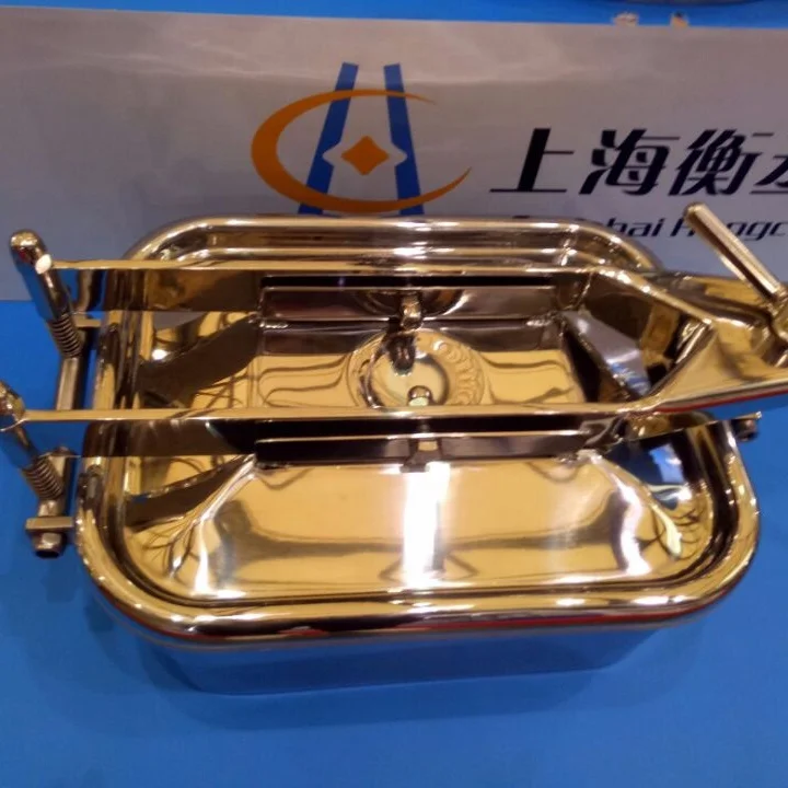 Top quality stainless steel rectangular manways manholes with cover for tank