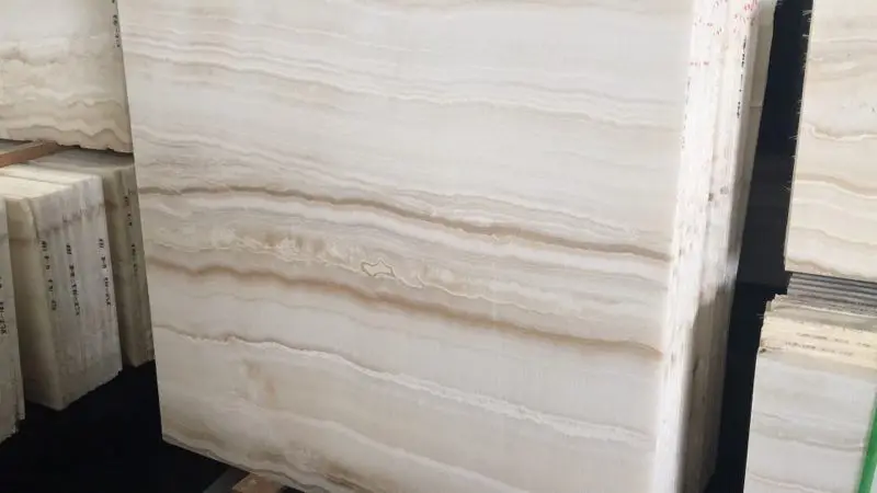 white onyx marble slab