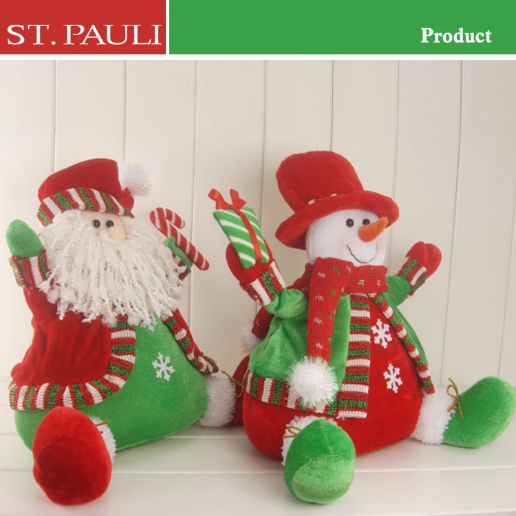 Дети милые куклы праздник сидящие фигуры санта-снеговик рождественский подарок идеи для продвижения