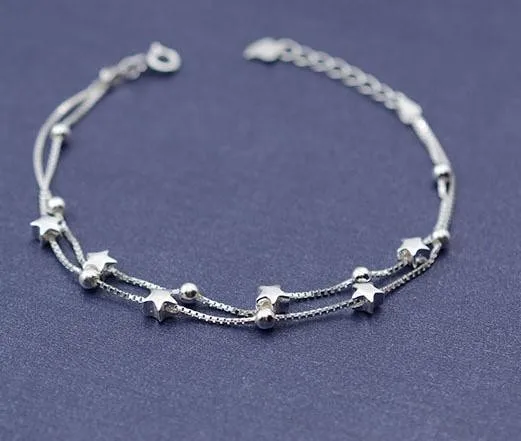 china wholesale 925 sterling silver bracelet women love heart silver chain