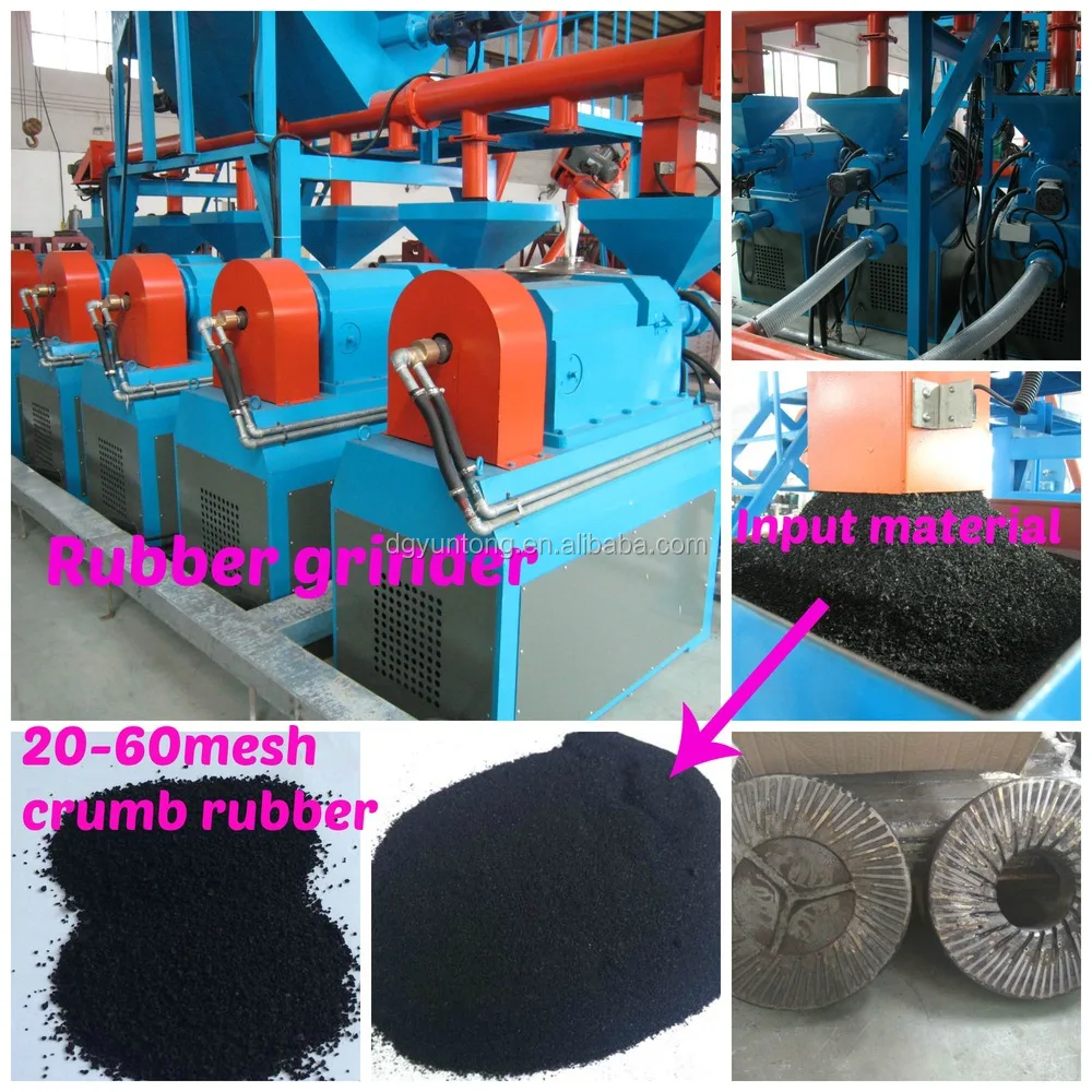 
waste tyre recycling machinery / crumb rubber powder 20 mesh 30 mesh 60mesh 80 mesh 