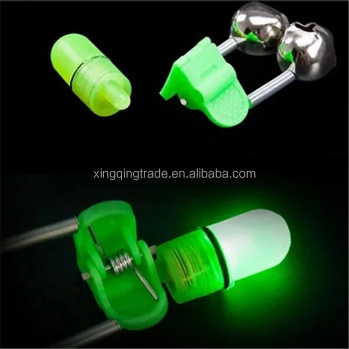 Night Fishing Rod LED Light Twin Bell Ring Fish Bait Alarm