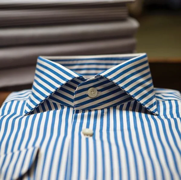 Factory  premium shirts for men  of semi cut away collar