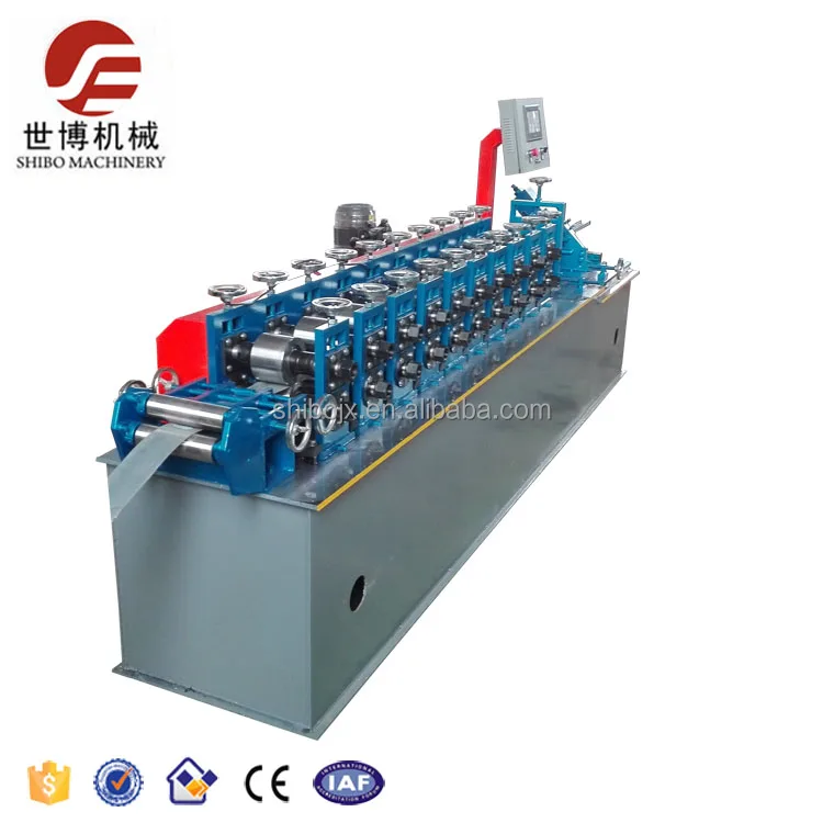 Omega Profile Roll Forming Machine C U Purlin Channel Truss Furring Cold Forming Machine